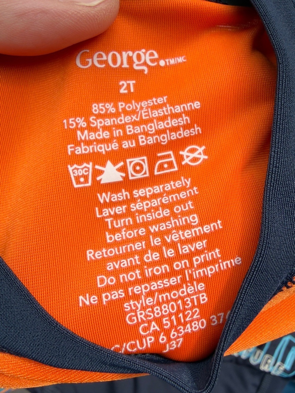George Kids' Rashguards - Orange & Blue Surf Set - Picture 5 of 6